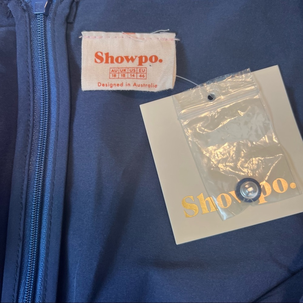 Showpo. Blue Amoretta Chiffon Mini Dress Long Sleeves Showpo - Picture 8 of 10